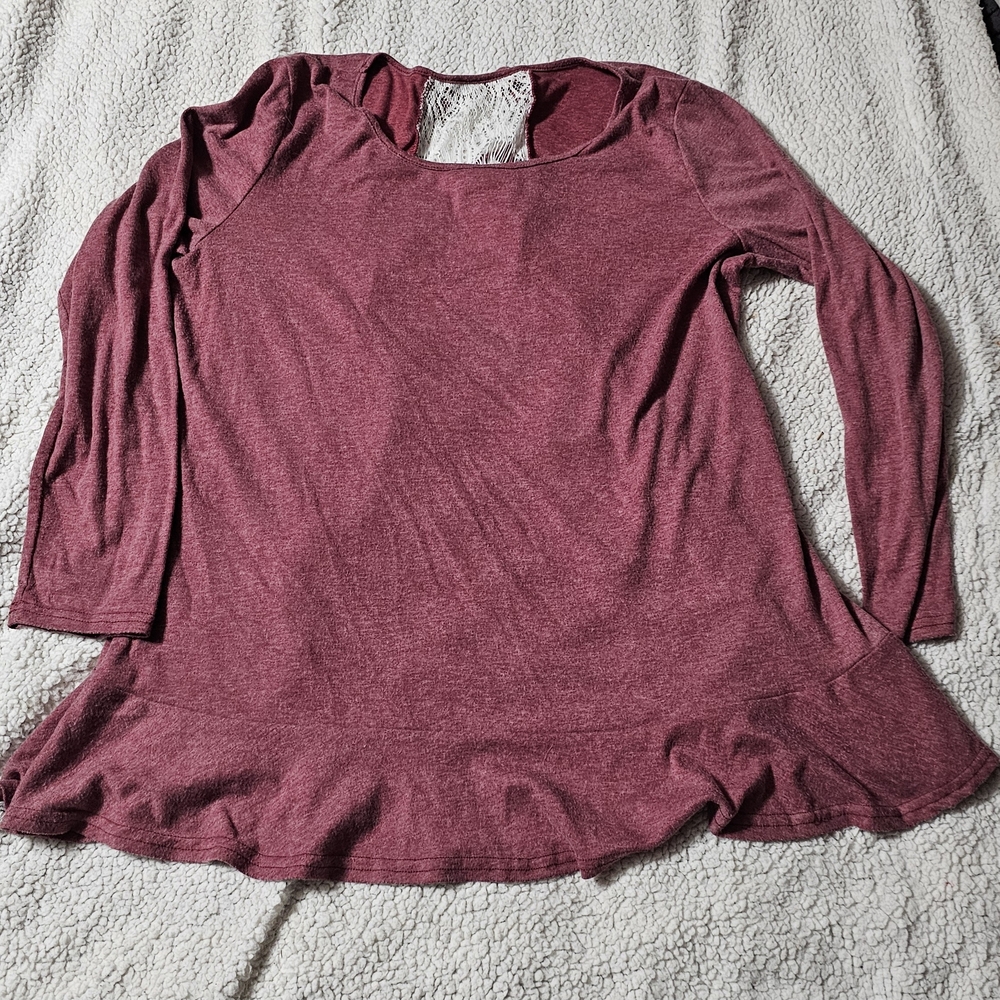 Women's Pink Long Sleeve Top
